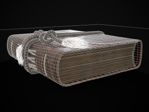 Rope Tied Leather Bound Book Model 3D