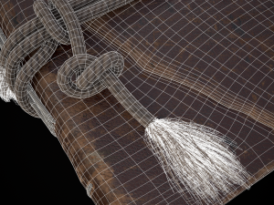 Rope Tied Leather Bound Book Model 3D