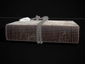 Rope Tied Leather Bound Book Model 3D