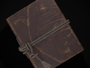 Rope Tied Leather Bound Book Model 3D