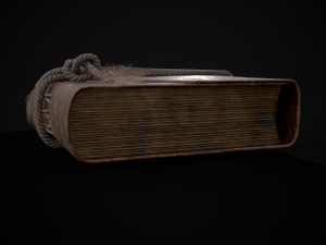 Rope Tied Leather Bound Book Model 3D