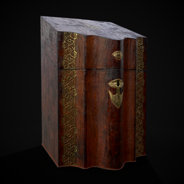 Antique Georgian Knife Box Modelo 3D .c4d .max .obj .3ds .fbx .stl .blend 