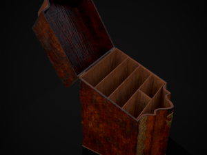 Antique Georgian Knife Box Modelo 3D