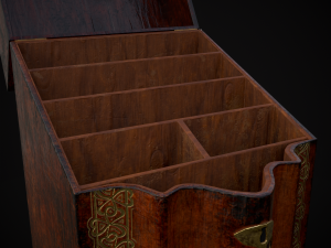 Antique Georgian Knife Box Modelo 3D