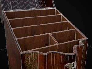 Antique Georgian Knife Box 3D Model