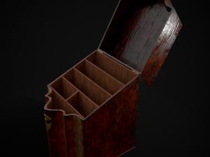 Antique Georgian Knife Box Modelo 3D
