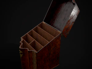 Antique Georgian Knife Box 3D Model