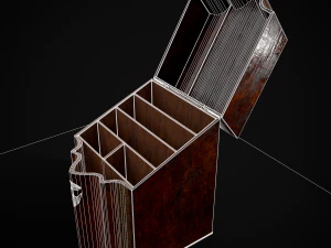 Antique Georgian Knife Box 3D Model
