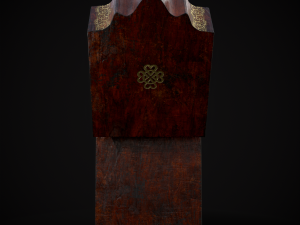 Antique Georgian Knife Box Modelo 3D