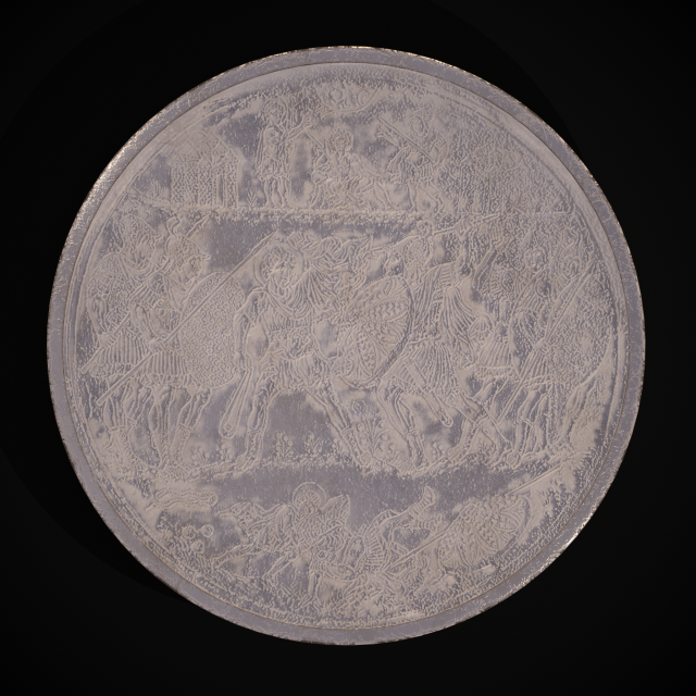 Silver Byzantine Banquet Plate Model 3D .c4d .max .obj .3ds .fbx .stl .blend 