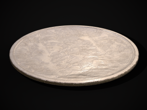 Silver Byzantine Banquet Plate Model 3D
