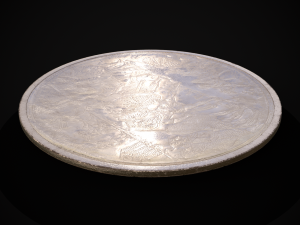Silver Byzantine Banquet Plate Model 3D