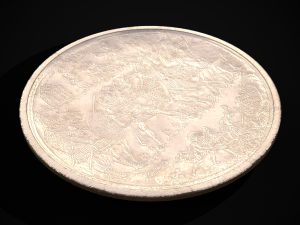 Silver Byzantine Banquet Plate Model 3D