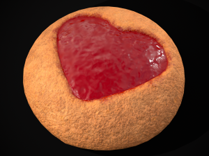 Jelly Heart Biscuit 3D 模型