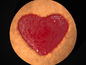 Jelly Heart Biscuit Modèle 3D
