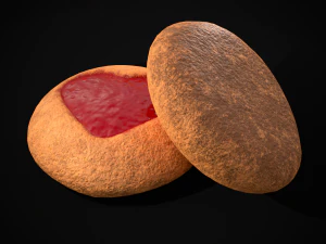 Jelly Heart Biscuit 3D Model