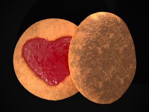Jelly Heart Biscuit Modèle 3D