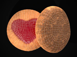 Jelly Heart Biscuit 3D Model