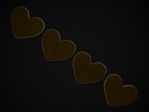 Pink Red Heart Cookies Modelo 3D