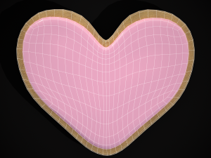 Pink Red Heart Cookies Modelo 3D