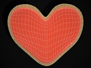 Pink Red Heart Cookies Modelo 3D