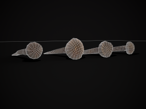 Old Rusting Medieval Nails 3D Model
