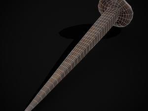 Old Rusting Medieval Nails 3D Model