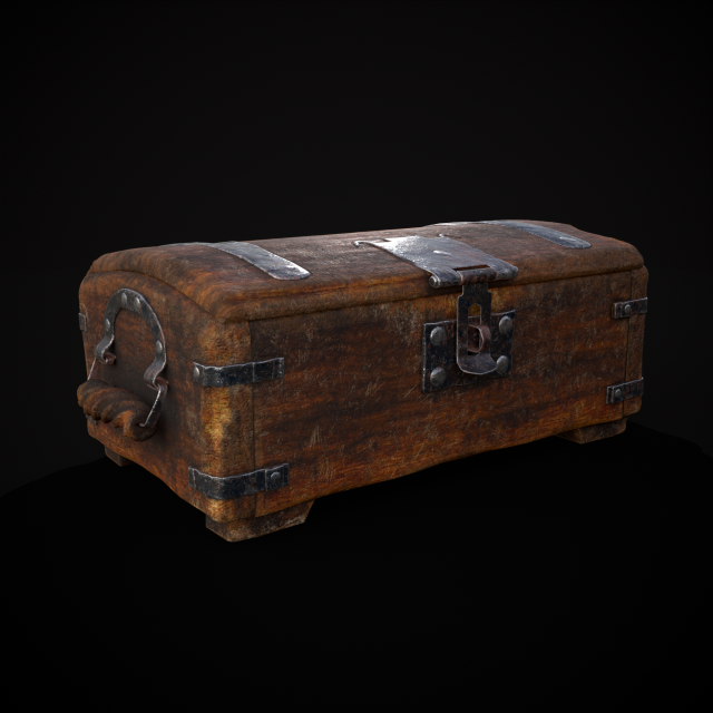 Old Rustic Rose Wood Chest Modello 3D .c4d .max .obj .3ds .fbx .stl .blend 