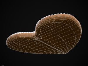 I Heart You Valentines Cookie 3D Model