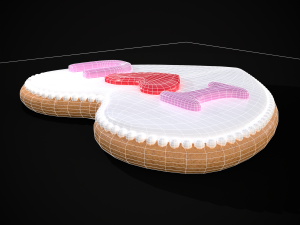 I Heart You Valentines Cookie 3D Model
