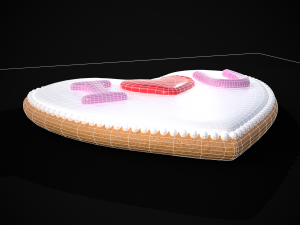 I Heart You Valentines Cookie 3D Model