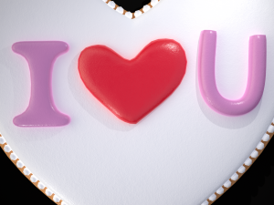 I Heart You Valentines Cookie 3D Model