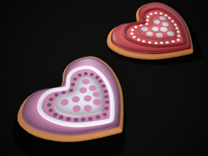 Heart within a Heart Cookie 3D 模型