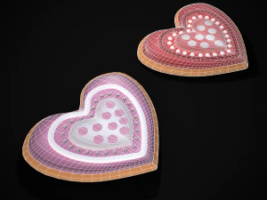 Heart within a Heart Cookie 3D Model