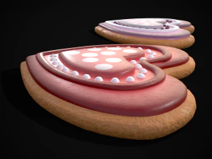 Heart within a Heart Cookie 3D Model