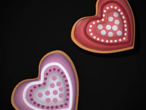 Heart within a Heart Cookie 3D Model