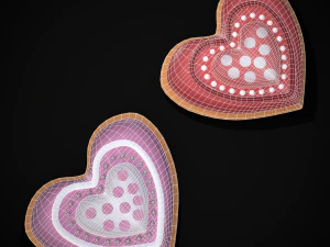 Heart within a Heart Cookie 3D Model