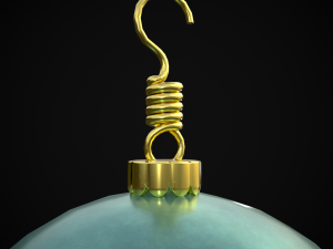 Teal Deer And Mistletoe Bulb Model 3D