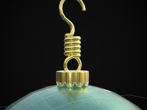Teal Deer And Mistletoe Bulb Model 3D