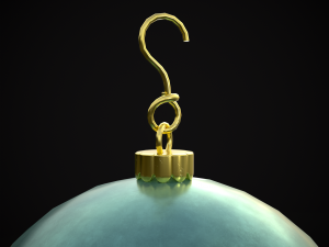 Teal Deer And Mistletoe Bulb Model 3D