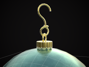 Teal Deer And Mistletoe Bulb Model 3D