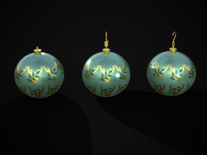 Teal Deer And Mistletoe Bulb Model 3D