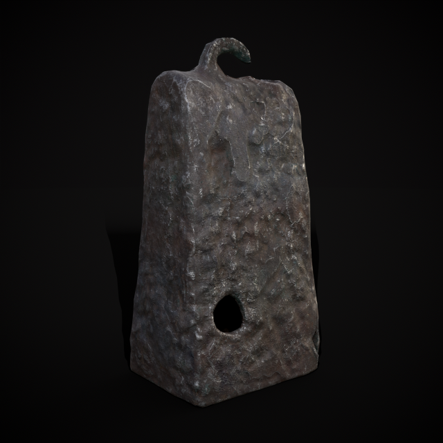 Old Rusting Cow Bell 3D मॉडल .c4d .max .obj .3ds .fbx .stl .blend 