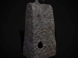 Oude roestende koebel 3D Model