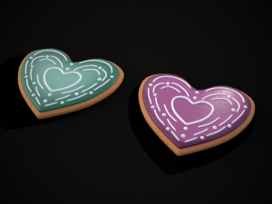 Heart Within A Heart Swirl Cookies 3D 模型