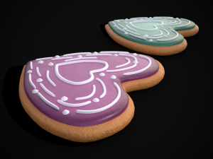 Heart Within A Heart Swirl Cookies 3D Модель