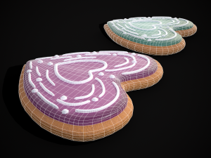 Heart Within A Heart Swirl Cookies 3D Модель