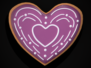 Heart Within A Heart Swirl Cookies 3D Модель