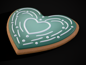 Heart Within A Heart Swirl Cookies 3D Модель