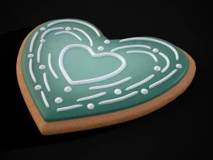 Biscoitos de redemoinho de cora&ccedil;&atilde;o dentro de um cora&ccedil;&atilde;o Modelo 3D
